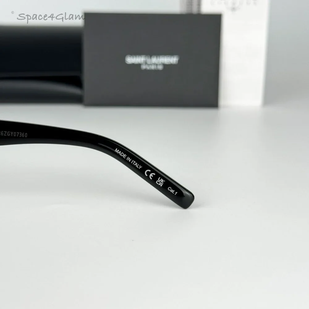 Saint Laurent Men Sunglasses Black Light Yellow Pilot SL545 001 BRAND NEW